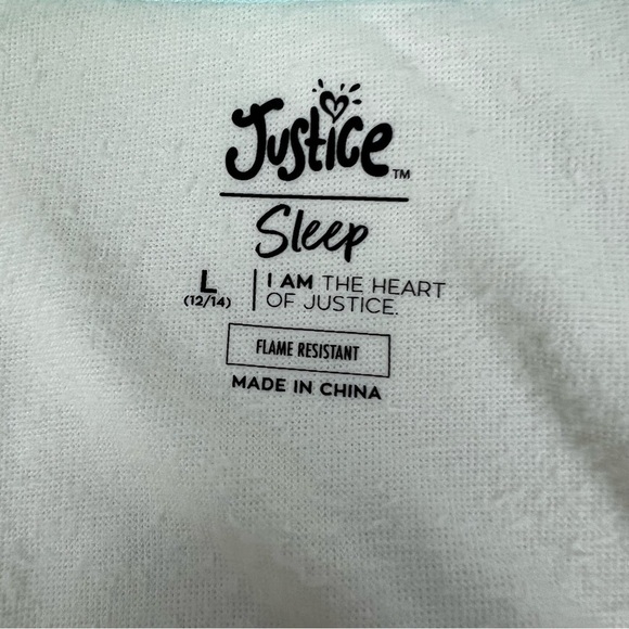 NWT JUSTICE Girl’s 2-Piece Pajamas Sz Large (12/14) Multi Colors Long Sleeves - Picture 8 of 14